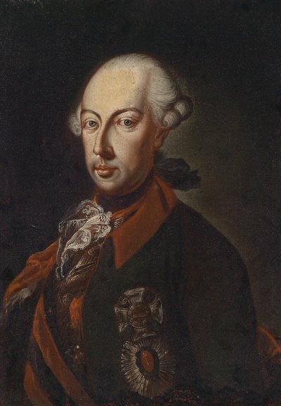 Keizer Jozef II in het uniform van het Chevauxleger Regiment Nr 1 door Unbekannt Unbekannt